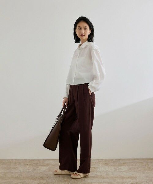 ROPE' / ロペ シャツ・ブラウス | 【WEB・一部店舗限定】ライトタンブラークロップドシャツ/洗える | 詳細7