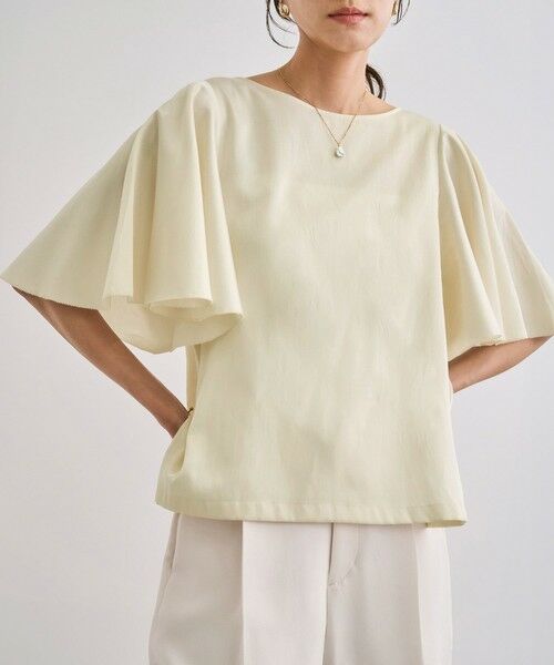 ROPE'/ロペ 【洗える】フレアスリーブオーバーブラウス【WEB・一部店舗限定】 オフホワイト(15) F ROPE'/ロペ 【洗える】フレアスリーブオーバーブラウス【WEB・一部店舗限定】 オフホワイト(15) F