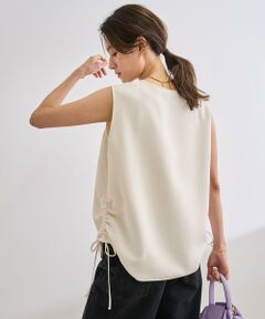 ROPE' / ロペ シャツ・ブラウス | 【洗える】バックサテンドロストVネックブラウス【WEB・一部店舗限定】