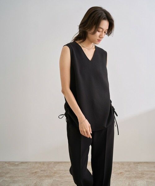 ROPE' / ロペ シャツ・ブラウス | 【洗える】バックサテンドロストVネックブラウス【WEB・一部店舗限定】 | 詳細21