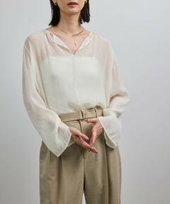 ROPE' / ロペ シャツ・ブラウス | 【洗える・前後2WAY】楊柳プルオーバー シアーブラウス【WEB・一部店舗限定】