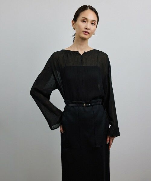 ROPE' / ロペ シャツ・ブラウス | 【洗える・前後2WAY】楊柳プルオーバー シアーブラウス【WEB・一部店舗限定】 | 詳細23