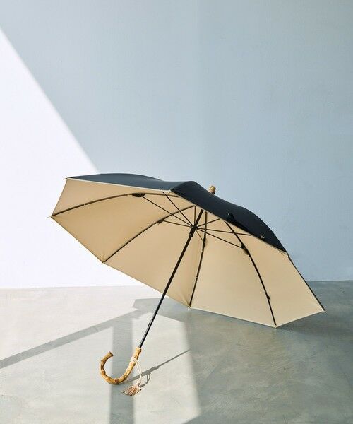 ROPE' / ロペ 傘 | バンブーハンドルバイカラーパラソル（長傘）【晴雨兼用/UVカット】【完全遮光生地】 | 詳細3