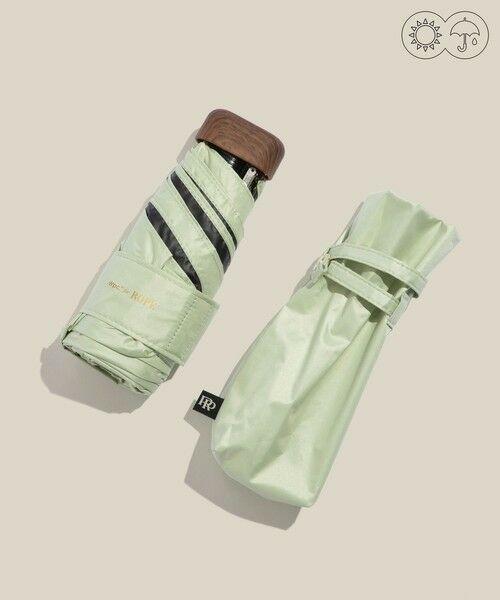 ROPE' / ロペ 傘 | マイクロコンパクト 折りたたみ傘【晴雨兼用】【遮光率100%】【UPF50＋】（ライトグリン(33)）