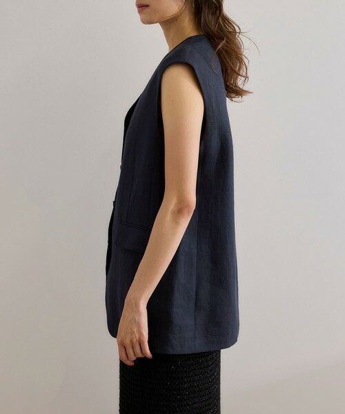 ROPE' / ロペ ベスト | 尾州リネンオーバーロングジレ | 詳細10
