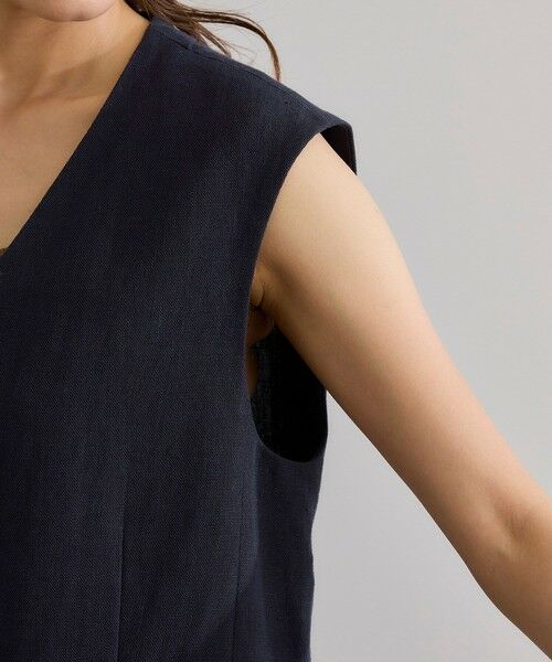 ROPE' / ロペ ベスト | 尾州リネンオーバーロングジレ | 詳細13