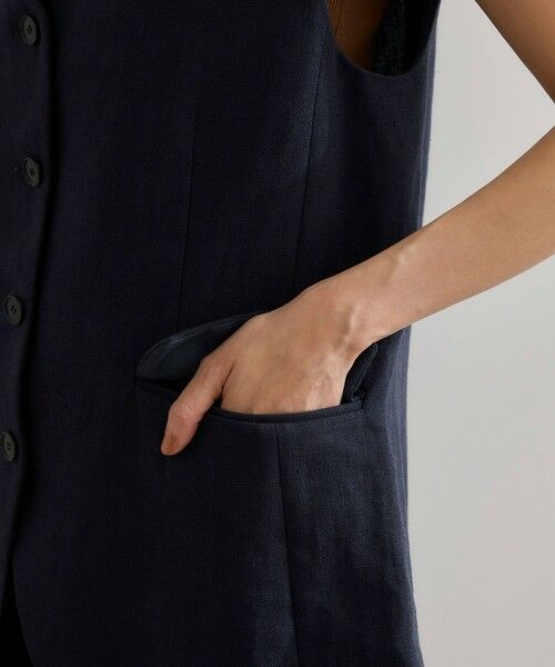 ROPE' / ロペ ベスト | 尾州リネンオーバーロングジレ | 詳細14
