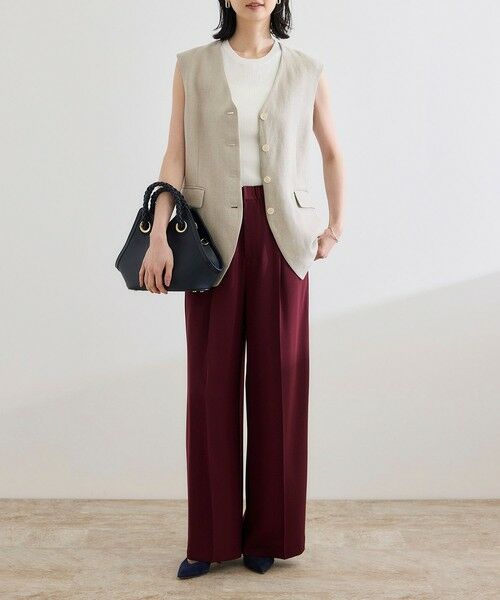 ROPE' / ロペ ベスト | 尾州リネンオーバーロングジレ | 詳細2