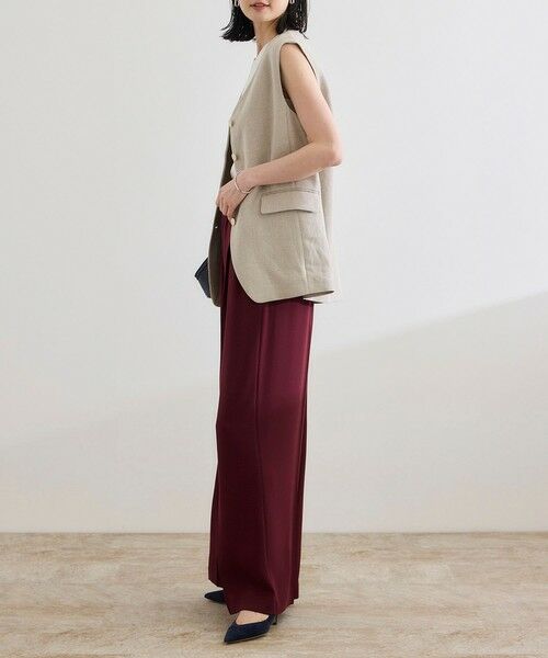 ROPE' / ロペ ベスト | 尾州リネンオーバーロングジレ | 詳細5