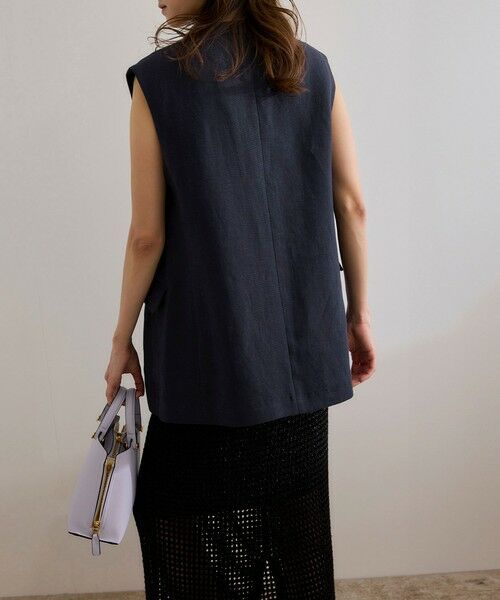 ROPE' / ロペ ベスト | 尾州リネンオーバーロングジレ | 詳細7