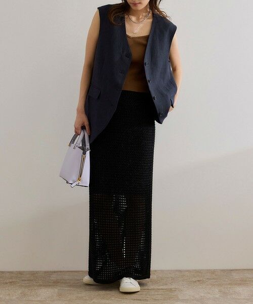 ROPE' / ロペ ベスト | 尾州リネンオーバーロングジレ | 詳細8