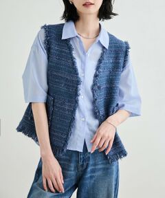 ROPE' / ロペ ベスト | GIOLICA TWEED V GILET