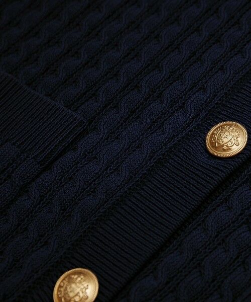 ROPE' / ロペ ベスト | メタルボタン付きケーブルニットベスト | 詳細17