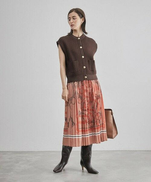 ROPE' / ロペ ベスト | メタルボタン付きケーブルニットベスト | 詳細2