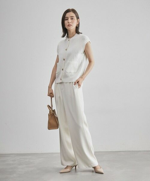 ROPE' / ロペ ベスト | メタルボタン付きケーブルニットベスト | 詳細20