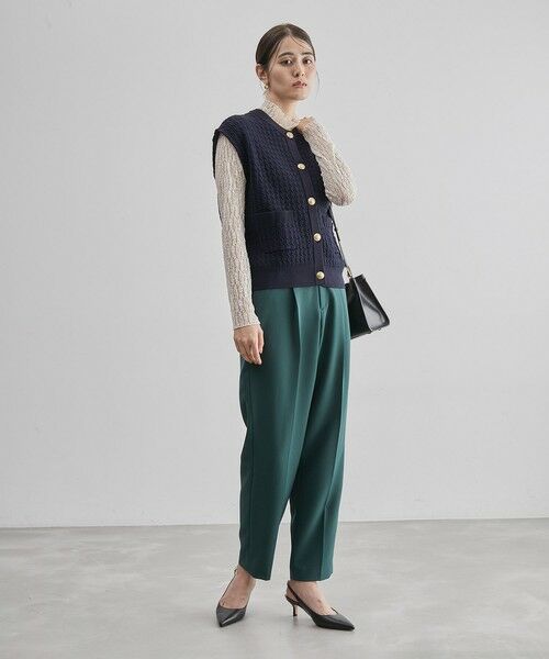 ROPE' / ロペ ベスト | メタルボタン付きケーブルニットベスト | 詳細24