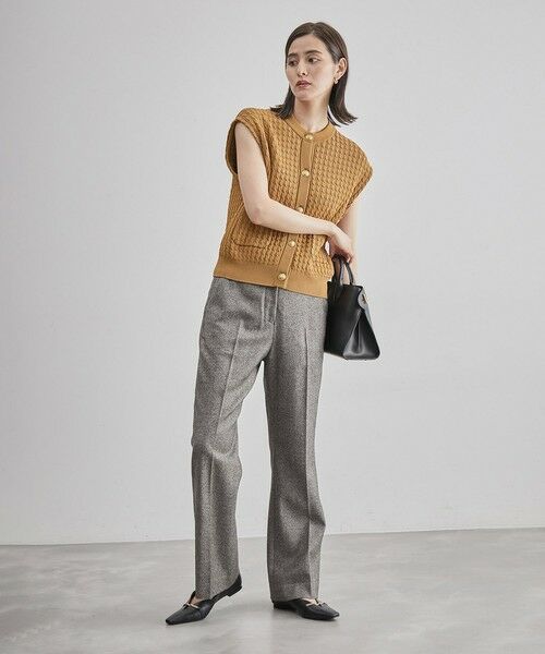 ROPE' / ロペ ベスト | メタルボタン付きケーブルニットベスト | 詳細5
