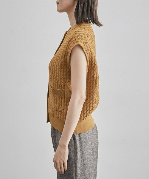 ROPE' / ロペ ベスト | メタルボタン付きケーブルニットベスト | 詳細9