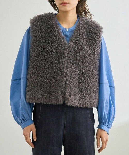 ROPE' / ロペ ベスト | フェイクファー ジレ ベスト | 詳細10