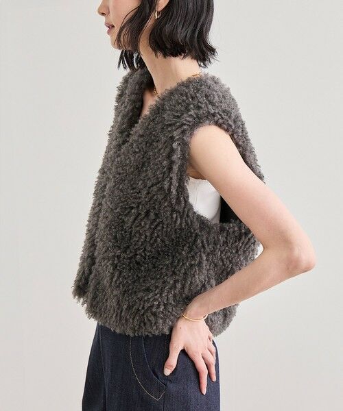 ROPE' / ロペ ベスト | フェイクファー ジレ ベスト | 詳細18