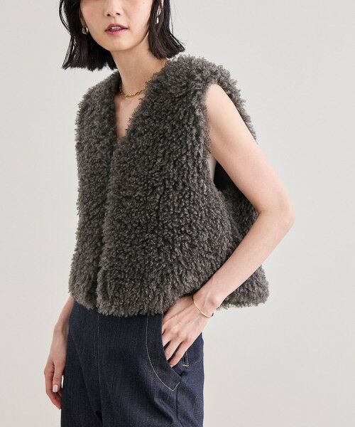 ROPE' / ロペ ベスト | フェイクファー ジレ ベスト | 詳細22