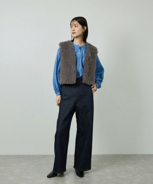 ROPE' / ロペ ベスト | フェイクファー ジレ ベスト | 詳細3