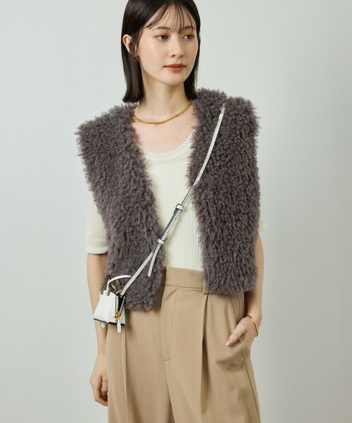 ROPE' / ロペ ベスト | フェイクファー ジレ ベスト | 詳細6