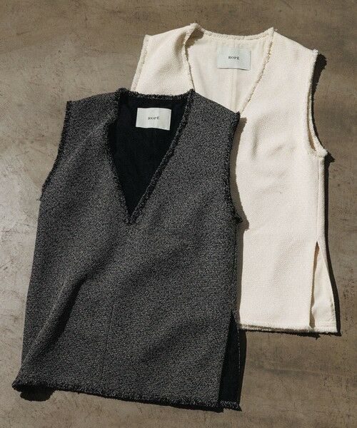 ROPE' / ロペ ベスト | 【洗える】【WEB・一部店舗限定】サマーツイードオーバージレ | 詳細1