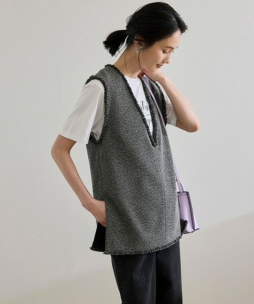ROPE' / ロペ ベスト | 【洗える】【WEB・一部店舗限定】サマーツイードオーバージレ | 詳細3