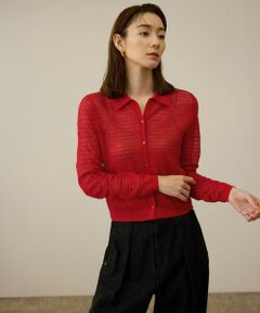 ROPE' / ロペ カーディガン・ボレロ | ウール透かし編み　ニット