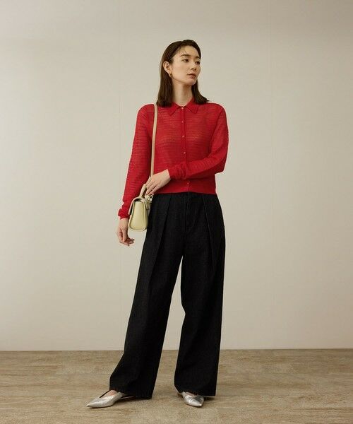 ROPE' / ロペ カーディガン・ボレロ | ウール透かし編み　ニット | 詳細1