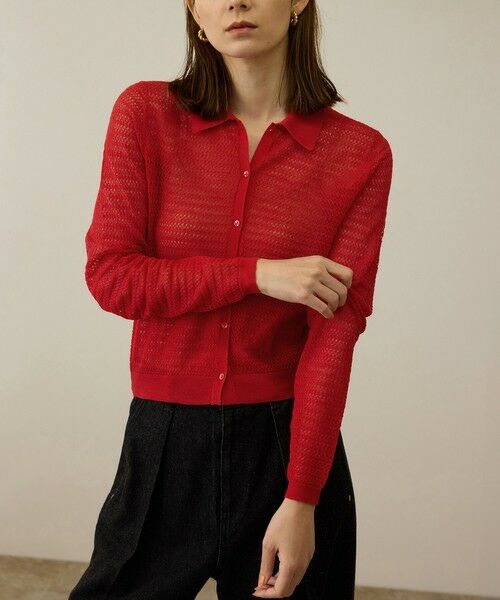 ROPE' / ロペ カーディガン・ボレロ | ウール透かし編み　ニット | 詳細12