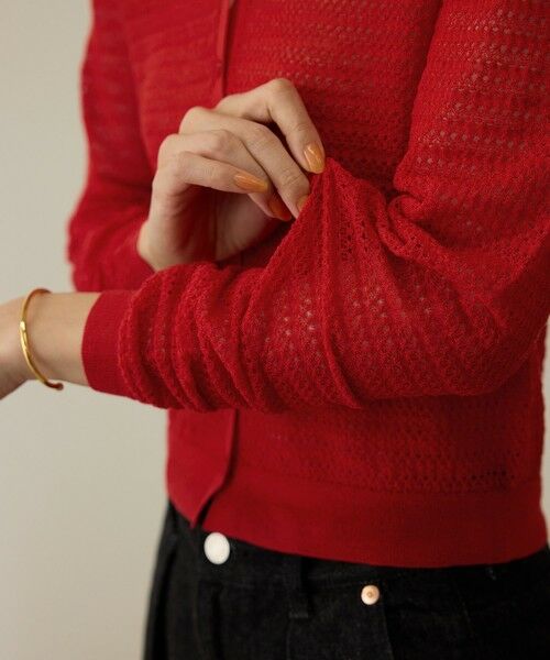 ROPE' / ロペ カーディガン・ボレロ | ウール透かし編み　ニット | 詳細16