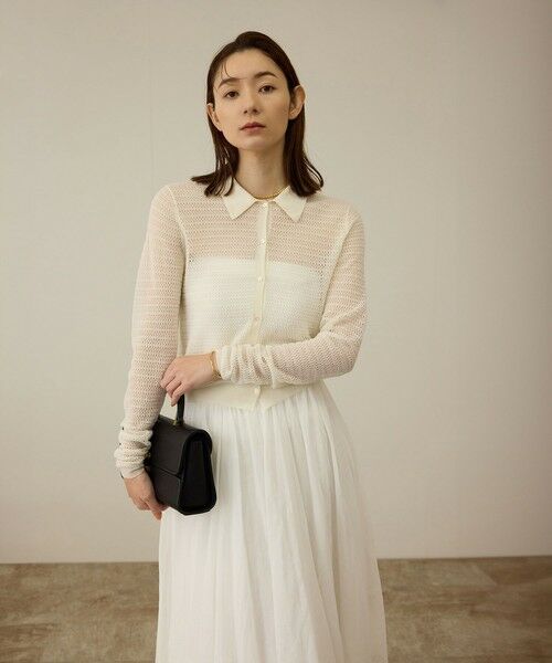 ROPE' / ロペ カーディガン・ボレロ | ウール透かし編み　ニット | 詳細5