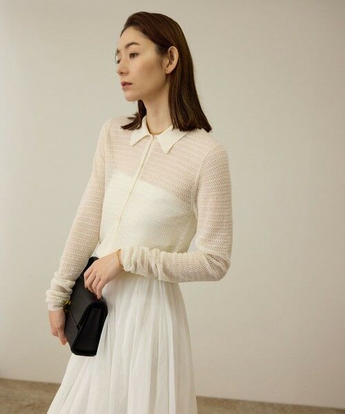 ROPE' / ロペ カーディガン・ボレロ | ウール透かし編み　ニット | 詳細6