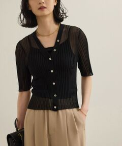 ROPE' / ロペ カーディガン・ボレロ | シアーリブカーディガン/洗える