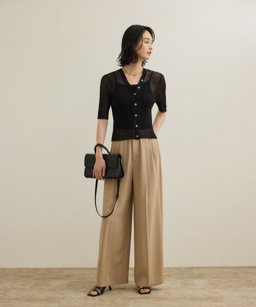 ROPE' / ロペ カーディガン・ボレロ | シアーリブカーディガン/洗える | 詳細15