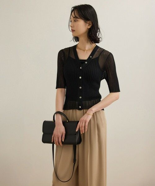 ROPE' / ロペ カーディガン・ボレロ | シアーリブカーディガン/洗える | 詳細16