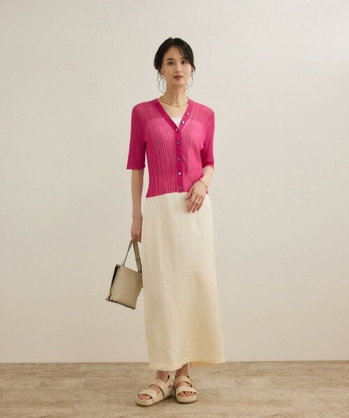 ROPE' / ロペ カーディガン・ボレロ | シアーリブカーディガン/洗える | 詳細17