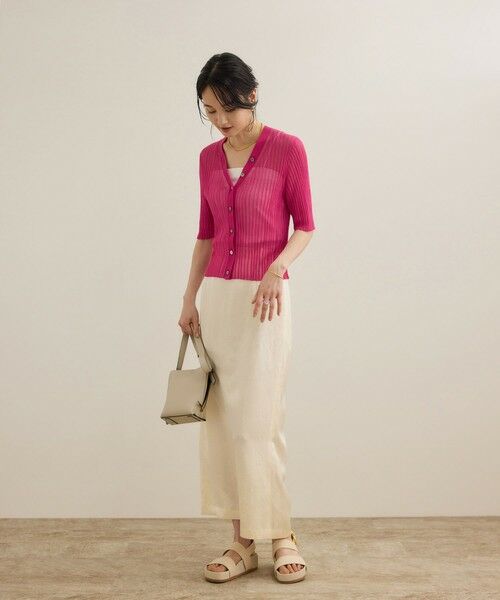 ROPE' / ロペ カーディガン・ボレロ | シアーリブカーディガン/洗える | 詳細18