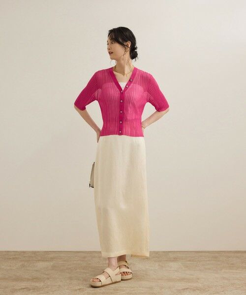 ROPE' / ロペ カーディガン・ボレロ | シアーリブカーディガン/洗える | 詳細2