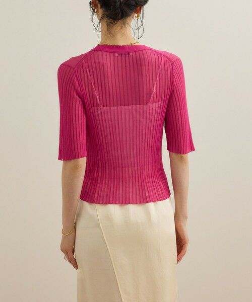 ROPE' / ロペ カーディガン・ボレロ | シアーリブカーディガン/洗える | 詳細21