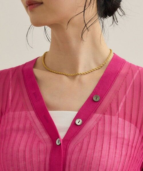 ROPE' / ロペ カーディガン・ボレロ | シアーリブカーディガン/洗える | 詳細22