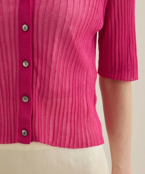 ROPE' / ロペ カーディガン・ボレロ | シアーリブカーディガン/洗える | 詳細25