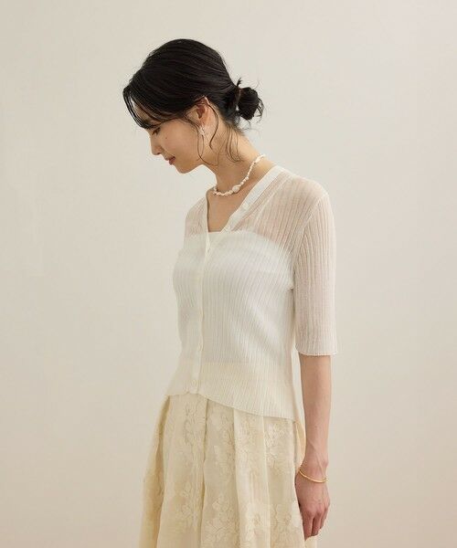 ROPE' / ロペ カーディガン・ボレロ | シアーリブカーディガン/洗える | 詳細29