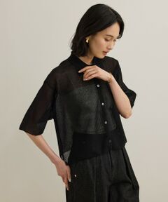 ROPE' / ロペ シャツ・ブラウス | 【洗える】シアークロップドポロニット