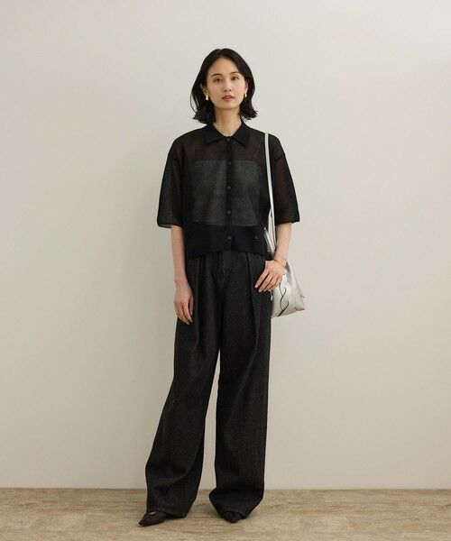 ROPE' / ロペ シャツ・ブラウス | 【洗える】シアークロップドポロニット | 詳細10