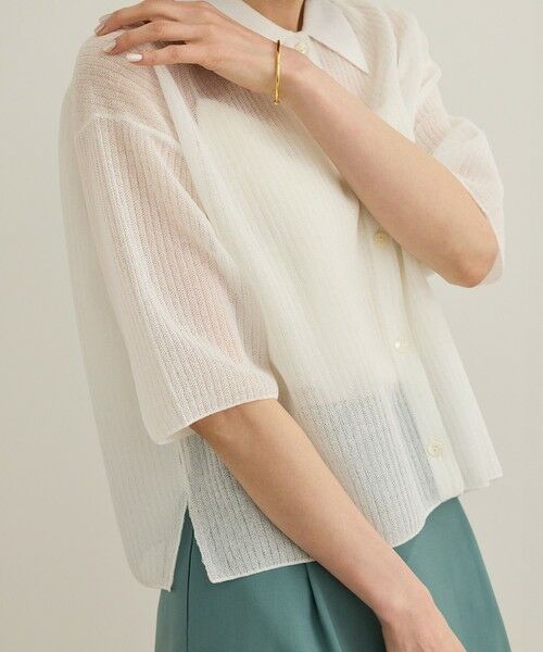 ROPE' / ロペ シャツ・ブラウス | 【洗える】シアークロップドポロニット | 詳細12
