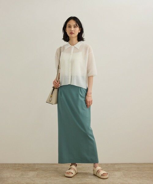 ROPE' / ロペ シャツ・ブラウス | 【洗える】シアークロップドポロニット | 詳細13