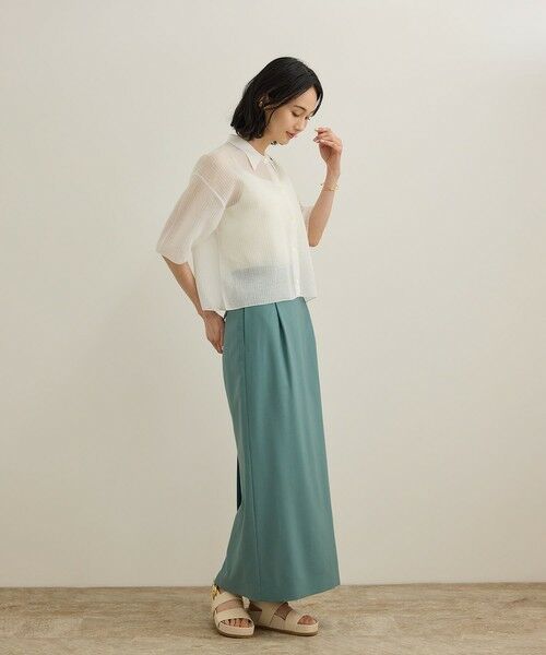 ROPE' / ロペ シャツ・ブラウス | 【洗える】シアークロップドポロニット | 詳細14